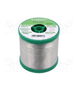 810913 Tin; lead free; Sn99,3Cu0,7+NiGe; 0.7mm; 0.5kg; reel; 227°C TIsAQAN5A7kGeXSirWDHVMUmhjnZIeftRY5gU4kAUNQ
