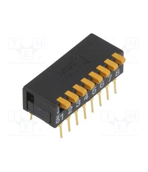 A6DR-8100 Switch: DIP-SWITCH; Poles number: 8; ON-OFF; 0.03A/30VDC; Pos: 2 G2OoRpIrgA1IFBwKV7ucbp4O6a7dW9JGAe2Ope2L_UY
