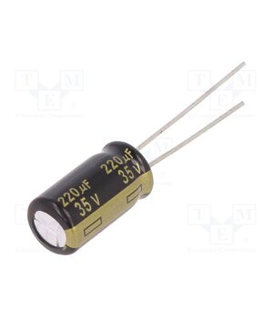 EEUFM1V221L Capacitor: electrolytic; low ESR; THT; 220uF; 35VDC; Ø8x15mm; ±20% OQrN984yEMdoGtTqEaNtP1HuYQnbvf98r06Xr3VGV2I