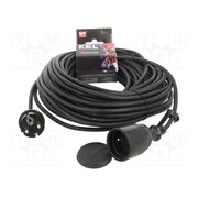 W-97017 Extension lead; 3G1mm2; 25m; rubber; black; Sockets no: 1; 10A gbGS_4tl4DX9lvwqupdaUAP5rEUfxDsrWuN2SuGBeqc