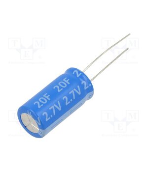 SC2V7L206M Supercapacitor; THT; 20F; 2.7VDC; Ø12.5x25mm 0M6fP9VQzFzLPBv6zLIh1ijwWKdsdQjG7ZAORbfBfCQ