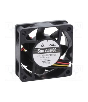 9GA0624H6001 Fan: DC; axial; 24VDC; 60x60x20mm; 31.2m3/h; 29dBA; ball; 4100rpm QqKO4sGKwjiv4oLNbweQd9jsJVndxHDGK_DzXaNKP_0