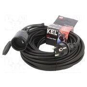 W-97016 Extension lead; 3G1mm2; 20m; rubber; black; Sockets no: 1; 10A KqCZMCY_HJDW9x0MFKjY6bcN5mXIgubL6nZOptF2UyI