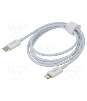 CATLYS-A02 Cable; Apple Lightning plug,USB C plug; 1m; white; 20W HEmorGD9o7w03QKh-plFkVsRO0rXINk0yl2qas5RiFI