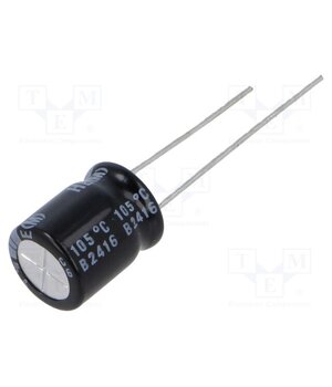 UHE2A470MPD Capacitor: electrolytic; low ESR; THT; 47uF; 100VDC; Ø10x12.5mm BrF5iv1HHk_xCE8waMkIC8ga-Q1jS0pQPcE_gFFA3yw