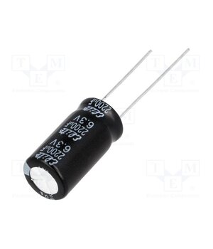 PF0J222MNN1020 Capacitor: electrolytic; THT; 2200uF; 6.3VDC; Ø10x20mm; Pitch: 5mm 9aRzkWZ_3tQa1NrBAB3TnFbYgp6FrjTR0MwVlImrtcs