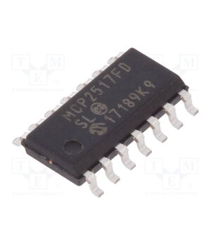 MCP2517FD-H/SL IC: CAN controller; GPIO; 8Mbps; 2.7÷5.5VDC; SO14; -40÷150°C; tube GS1VLzb0WRztq7jK_DOvQkBqypxrpef34K252mi6oY8