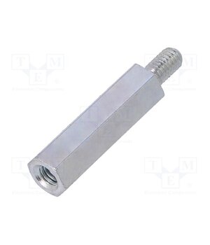226X25 Screwed spacer sleeve; 25mm; Int.thread: M4; Ext.thread: M4; steel 9lr9Ls35rnHNcADNY9BERnFg_ISH58qxupRmMa74aZA