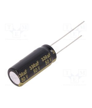 EEUFM1H331L Capacitor: electrolytic; low ESR; THT; 330uF; 50VDC; Ø10x25mm; ±20% Y_3gkBKOMse_vQrn-tZ-nQLs5aOtLTk_Z7Un6Y-LIV8