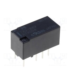 TX2-24V Relay: electromagnetic; DPDT; Ucoil: 24VDC; Icontacts max: 2A; TX ktUBYEUSqjDNuYyaInki1RH-JyRwxibLRbRE709vVmo