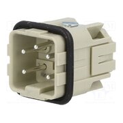 09200042611 Connector: HDC; contact insert; male; 10A; 250V; Han® A; PIN: 5; 4+PE ev0XGHlWlXPP1mNYxS4PzVnwieDWMEsuT3U89lmSvzc
