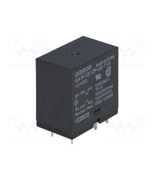 G4W-2212P-US-TV5 12VDC Relay: electromagnetic; DPST-NO; Ucoil: 12VDC; Icontacts max: 15A hp_BWl4o7eGMZHM0Ykva4TOoD9Hfm2prjRwaYU95eE8