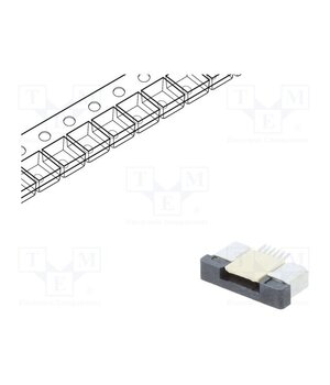 DS1020-09-6VBT1A-R Connector: FFC/FPC; tinned; SMT; 500mA; 50V; PIN: 6; Contacts: copper hDmejIwUtEvdxPNudJBa0jH6Z9ymtrcw4kTLhHyV7Lg