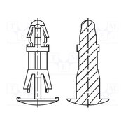 8G820V41827 Assembly stud; polyamide 66; L: 12mm; latch/latch; natural; 8G820 uCKCIuSs5iXwP4MouIp9ECHOkaiAYgdM_Zwu_lazfqQ