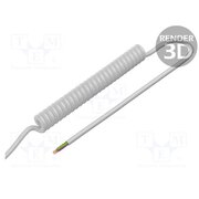 SPT00204B Wire: coiled; 7x0.5mm2; unshielded; PUR; white; 300V; 0.1m; 0.4m TIZ1RT3Wvq2nIDgSQ31C6ofstAkrP0WM45hKbgWMPCQ