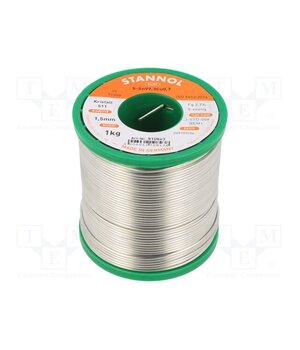 810843 Tin; lead free; Sn99,3Cu0,7; 1.5mm; 1kg; reel; 227°C; Flux: SW26 IxjViv10oalywDaQ-Tx50igP2dFG7JfAyig9fd_AuIY