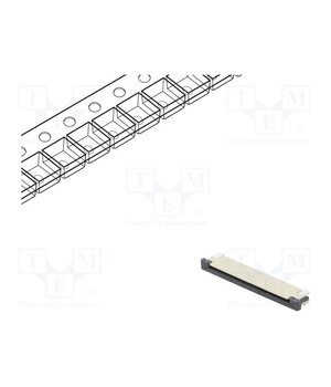 DS1020-07-22VBT1B-R Connector: FFC/FPC; SMT; PIN: 22; Contacts: copper; tinned; 1mm; ZIF uN1fZEprfILXKfyRLSe4x_eEzNVNiUn3Rz6Ob0N1m6s