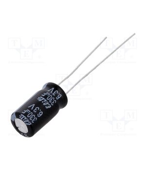 PF0J331MNN6311U Capacitor: electrolytic; THT; 330uF; 6.3VDC; Ø6.3x11mm; ±20%; 2000h LdhQO2GOoWB4-pCAUloKj5RWU7DPW-d4GNoqhb9Z70A