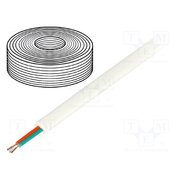 TEL-0030-100/WH Wire: telecommunication cable; 2x28AWG; stranded; white; 100m PJkryFtwDBsJ-JpAD6VMeKrN-BjahjktXXvf56a2yvI