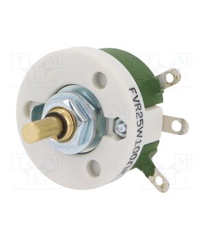 FVR25W-100R Potentiometer: shaft; single turn; 100Ω; 25W; ±10%; 6mm; wirewound TvBTxX79EYKZ-wnD5FKDKagoVFTktNb2xy0a9__Ms_s