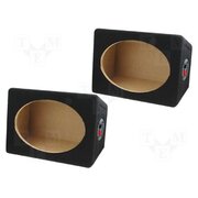 KOL69 Car loudspeaker enclosure; MDF; black; 6x9"; 3.6l; Plating: fabric AqArX-1dRZK5N9kfCUFEh022R2QZVmRvdgriGT4PSJ0