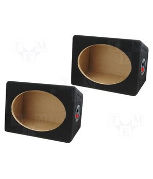 KOL69 Car loudspeaker enclosure; MDF; black; 6x9"; 3.6l; Plating: fabric AqArX-1dRZK5N9kfCUFEh022R2QZVmRvdgriGT4PSJ0