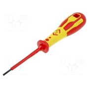 T49144-025 Screwdriver; insulated; slot; 2.5x0.4mm; Blade length: 75mm; 1kVAC en58WhMz8Fl_HCMuABFhsxcJQUi93H9z04419mmDegs