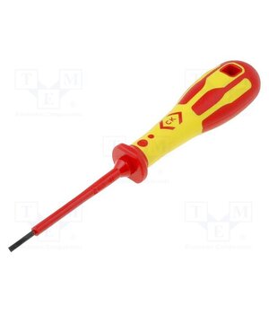 T49144-025 Screwdriver; insulated; slot; 2.5x0.4mm; Blade length: 75mm; 1kVAC en58WhMz8Fl_HCMuABFhsxcJQUi93H9z04419mmDegs
