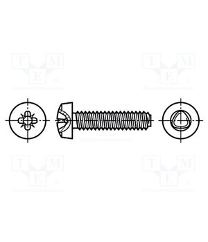 1473646 Screw; for metal; 2.5x10; Head: cheese head; Pozidriv; PZ1; zinc T8AmNOdo7FSPkzoQPh2Tusn5oga83MWGPl78q9_bqGo