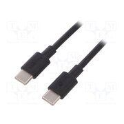 66318 Cable; USB 2.0; USB C plug,both sides; 1m; black 9Lv968g8CWY9U6MCODUJpt6VBazUUDHPYaXyWCEi8yo