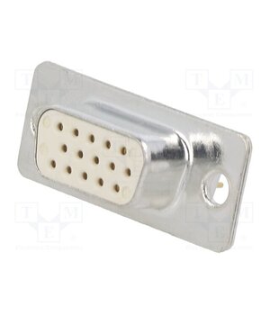 HD-D15SY/2 Connector: D-Sub HD; PIN: 15; socket; female; on PCBs; straight; THT rB33PzkkhAETZAYugdl5p6MT50Gn5sqyKJk6xRAs4b8