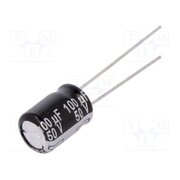 EEUEB1H101S Capacitor: electrolytic; THT; 100uF; 50VDC; Ø8x11.5mm; Pitch: 3.5mm X24vEJFYmcwT9k5gt1ISg5iXtHjnDMWfWhfLGpxDwzs