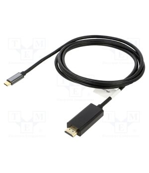 CA-CMHD-10CU-0018-BK Adapter; USB 3.2; HDMI plug,USB C plug; gold-plated; 1.8m; black dMkiDcxrnyZISTrVI7QX9qkONagkkVrtAMklW3Ri3cw