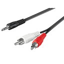 CABLE 2xRCA(P)-3.5mm(P) stereo 0.5 m