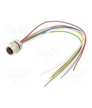 09 3482 00 08 Connector: M12; socket; female; PIN: 8; straight; 2A; 60V; IP68; 0.2m fcd12RnbsEw1piZZCc-pxSSJRk7wN3hfGSC96i3WAcE