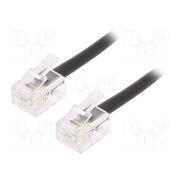 TC6P4CR-2M Cable: telephone; RJ11 plug,both sides; 2m; black; Cablexpert 51dLXuFyfFkDHk-PfncxzkFwxfn6ELO_9dtn1a1kOOs