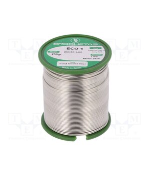 ECO1 SOLID WIRE 1MM 250G Tin; lead free; Sn99,3Cu0,7; 1mm; 250g; reel; Flux: flux free; 220°C 6dJ4uJpXf43rC1FXpi7SbhHGh3iyWGV_ijebGyITRQA