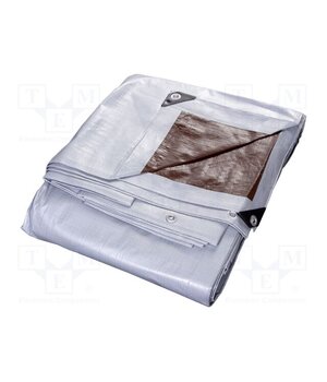 07-04-0305 Tarpaulin; L: 5m; Width: 3m; polyetylene; silver-brown; 210g/m2 rumNftTDubK71xoGZFMBHuEwzitUGprB3YbV3ykySng