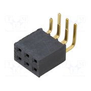 SSW-103-02-G-D-RA Connector: pin strips; socket; female; PIN: 6; angled 90°; THT; 2x3 YA8n6Y5A2gpTb4eEEacXSgGbCUIyV-P-qk4K8_y3grI