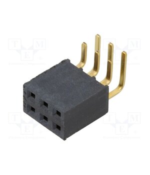 SSW-103-02-G-D-RA Connector: pin strips; socket; female; PIN: 6; angled 90°; THT; 2x3 YA8n6Y5A2gpTb4eEEacXSgGbCUIyV-P-qk4K8_y3grI