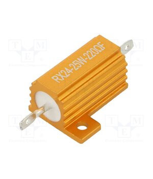 AHP25W-220RF Resistor: wire-wound; with heatsink; 220Ω; 25W; ±1%; 50ppm/°C qwemJG_zqrgW1eCMSqBa-g_vLq0I7IzLet7tPoarcq4