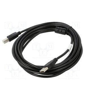 CA-USBA-11CC-0050-BK Cable; USB 2.0; USB A plug,USB B plug; gold-plated; 5m; black 5aV4gTOwG4mnV2xSGQlu9nFhgxwKK4qtiGqCQagK16U