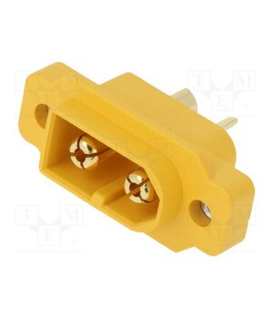 XT60E1-M / XT60E-M Connector: DC supply; socket; male; XT60; 30A; 500V; PIN: 2; straight nrNPPfzSxIiOeJpH1IJzGLUbGg7DZsyQZMK0o-OaYmM