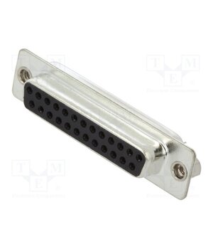 DB25-SS-K Connector: D-Sub; PIN: 25; plug; female; for cable; soldering; black M8L7K4RVgOa2nHiuhDcAescJWhdUkK3gyjvEMHYvgTM