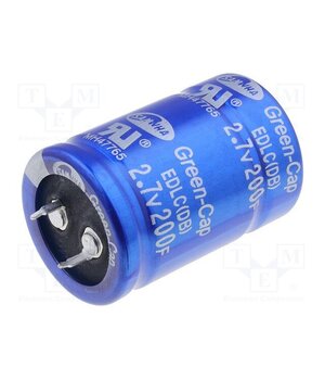 DB5U207M30045HA Supercapacitor; SNAP-IN; 200F; 2.7VDC; ±20%; Body dim: Ø30x45mm bWqIR_6YjakKpHQbHQMiTeYChRr2rFdjgdo26_LeuAI