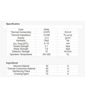 Siltuma vadītspējīga līme YNPJ-922, 5 g, -60...200 °C

 IPAS05+2.jpg