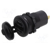 CAR-USB-3.0-WH USB power supply; USB C socket x2; Sup.volt: 12÷24VDC; black brZc1WKjQ2_qmBHgsQRnHbMfeXGJKGKiNGzqzJpVU-k