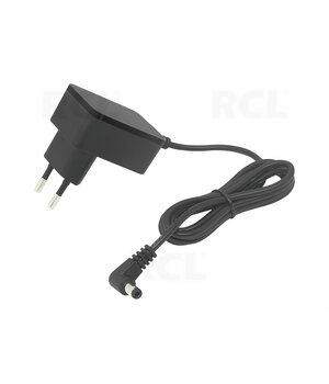 BAROŠANAS AVOTS mini = 9V, 500mA mini, 2.1 / 5.5mm spraudnis („-” ir centrālais kontakts)  AMK0905M.jpg