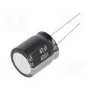 EEUED2G470S Capacitor: electrolytic; THT; 47uF; 400VDC; Ø18x20mm; Pitch: 7.5mm jMngHgHSSn-MyHkvqrzIVlLPba-RmEpX0CHmP0ZbhQA