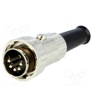 0132 05 Connector: DIN; plug; male; with strain relief; PIN: 5; 180° ha18zl5PttquGYPpRJw128sqrJRuXB2SFUrBf2sn0IA